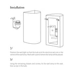 Ceramic wall light CURVE - Beige Spotted Brown