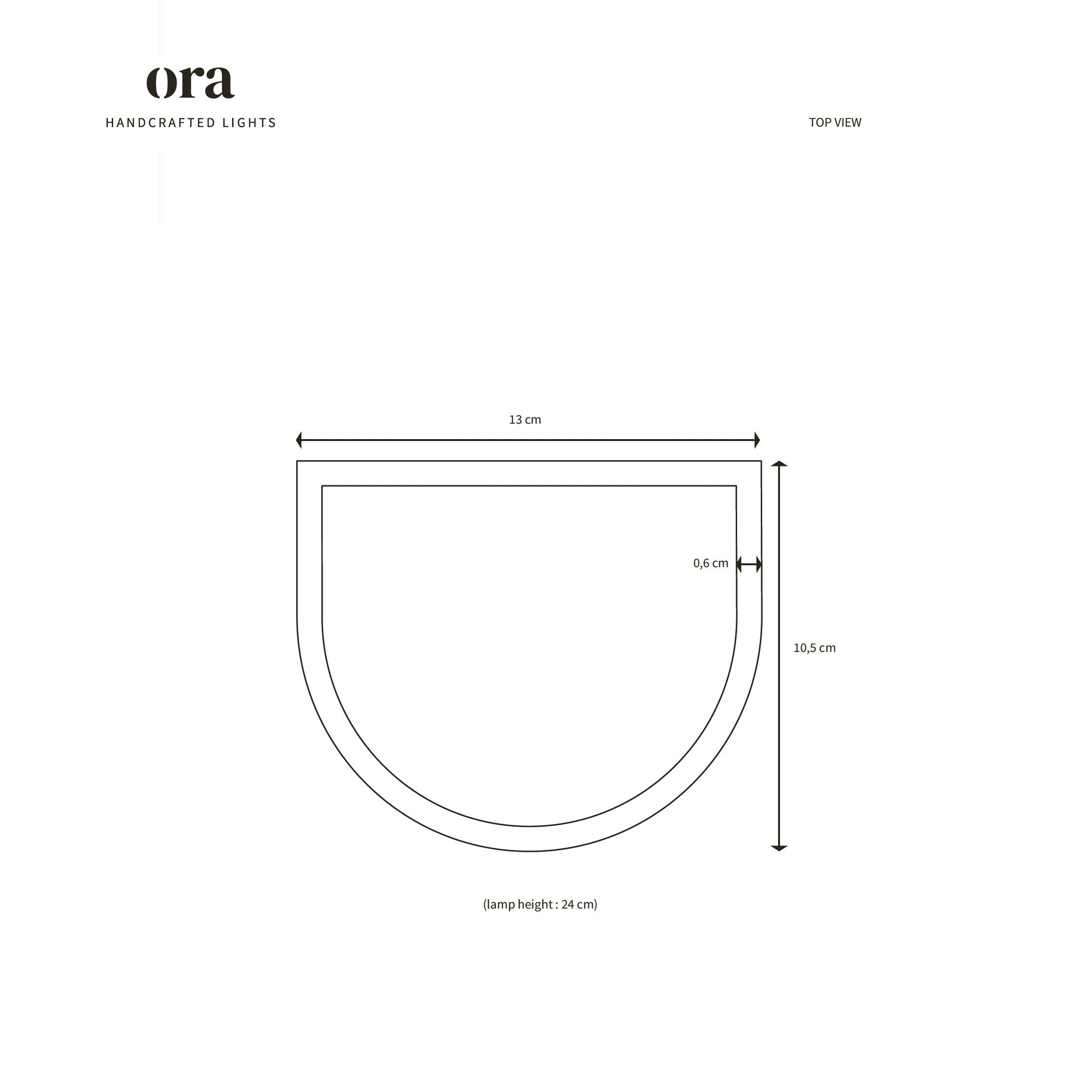 Luce da parete in ceramica CURVE - Bianco grezzo