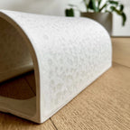 Luce da parete in ceramica CURVE - Bianco grezzo