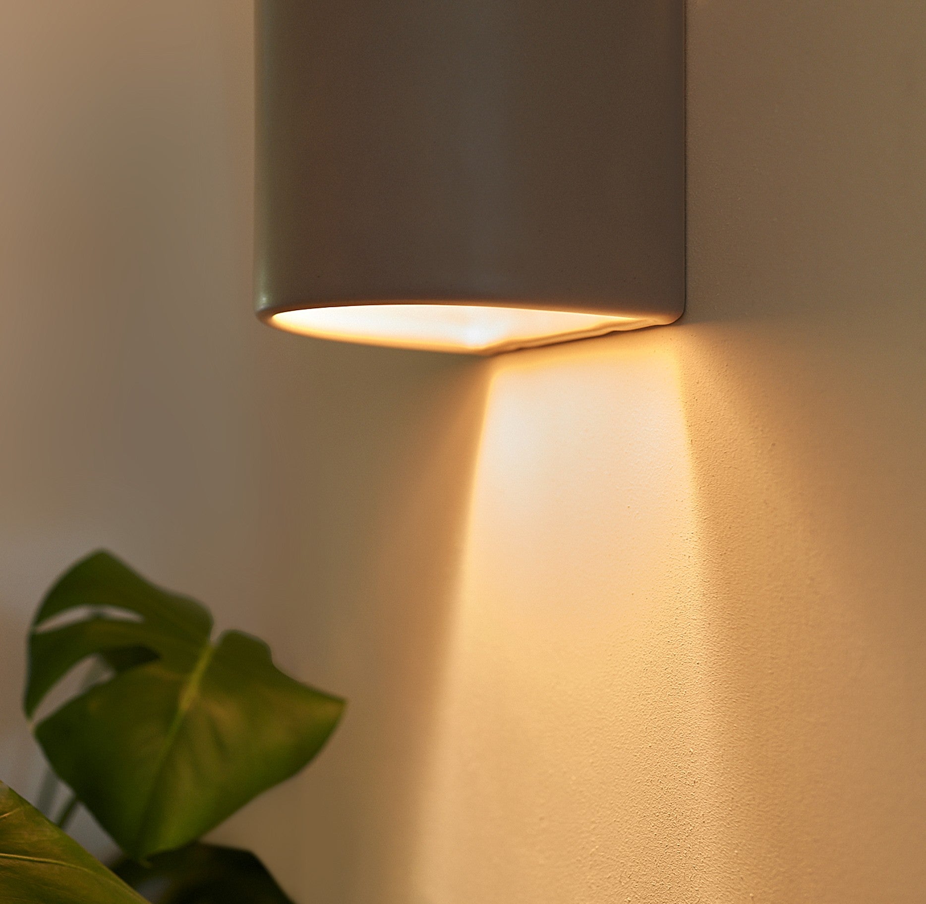 Ceramic wall light CURVE - Taupe