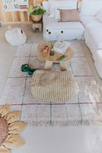 Tapis lavable à rayures colorées, 90 x 130 cm