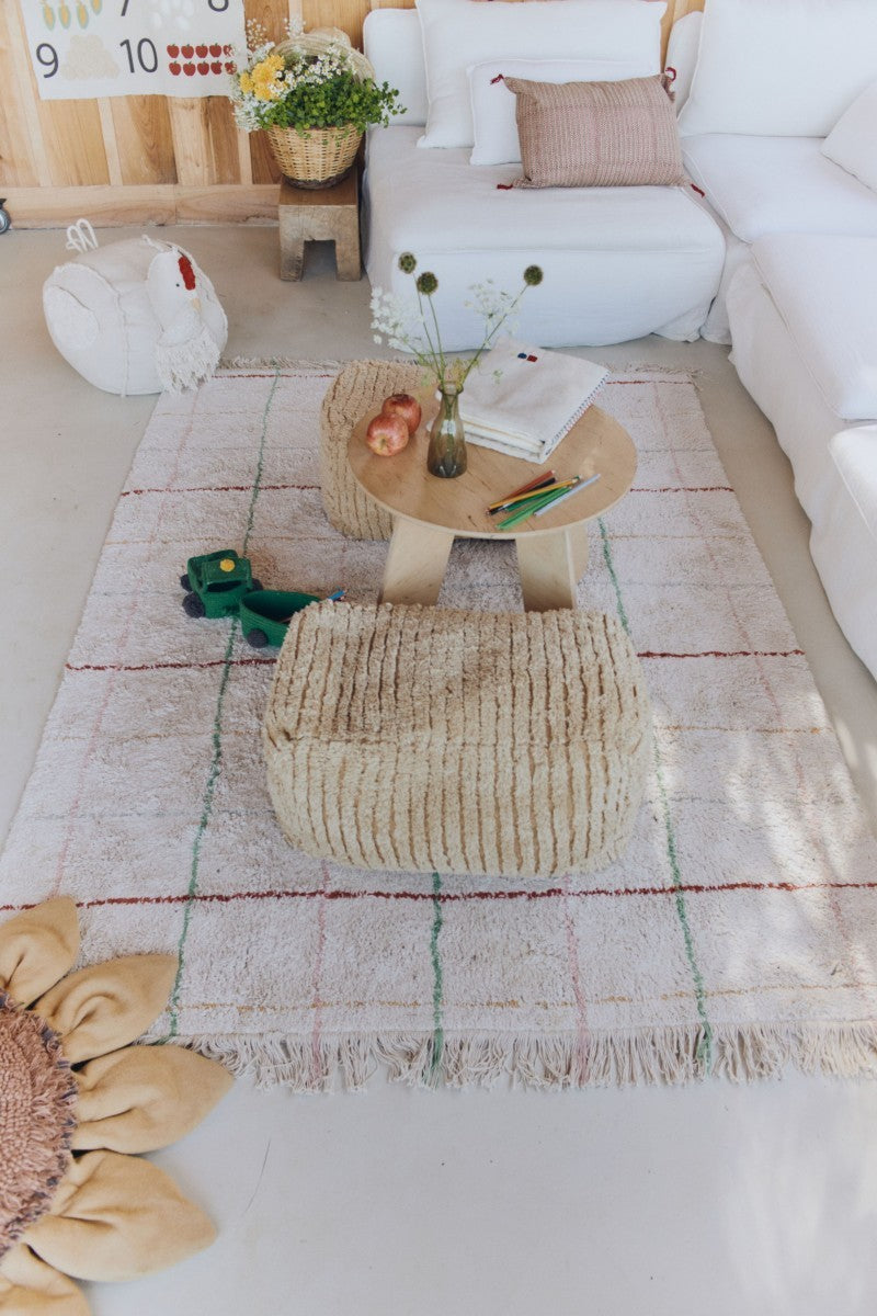 Tapis lavable à rayures colorées, 90 x 130 cm