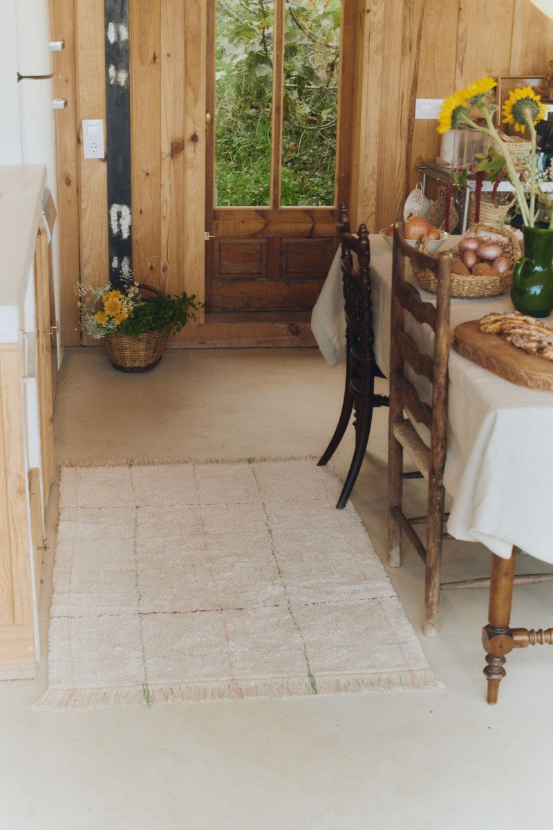 Tapis lavable à rayures colorées, 90 x 130 cm