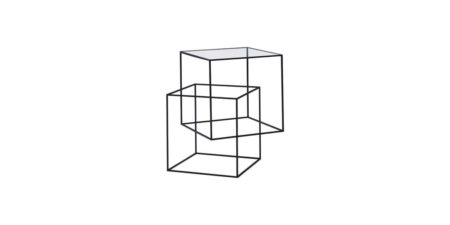 Cappellini -  Beistelltisch Thin Black Table Nendo