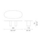 Cappellini - Dolmen da tavola da pranzo in marmo di Giulio Cappellini