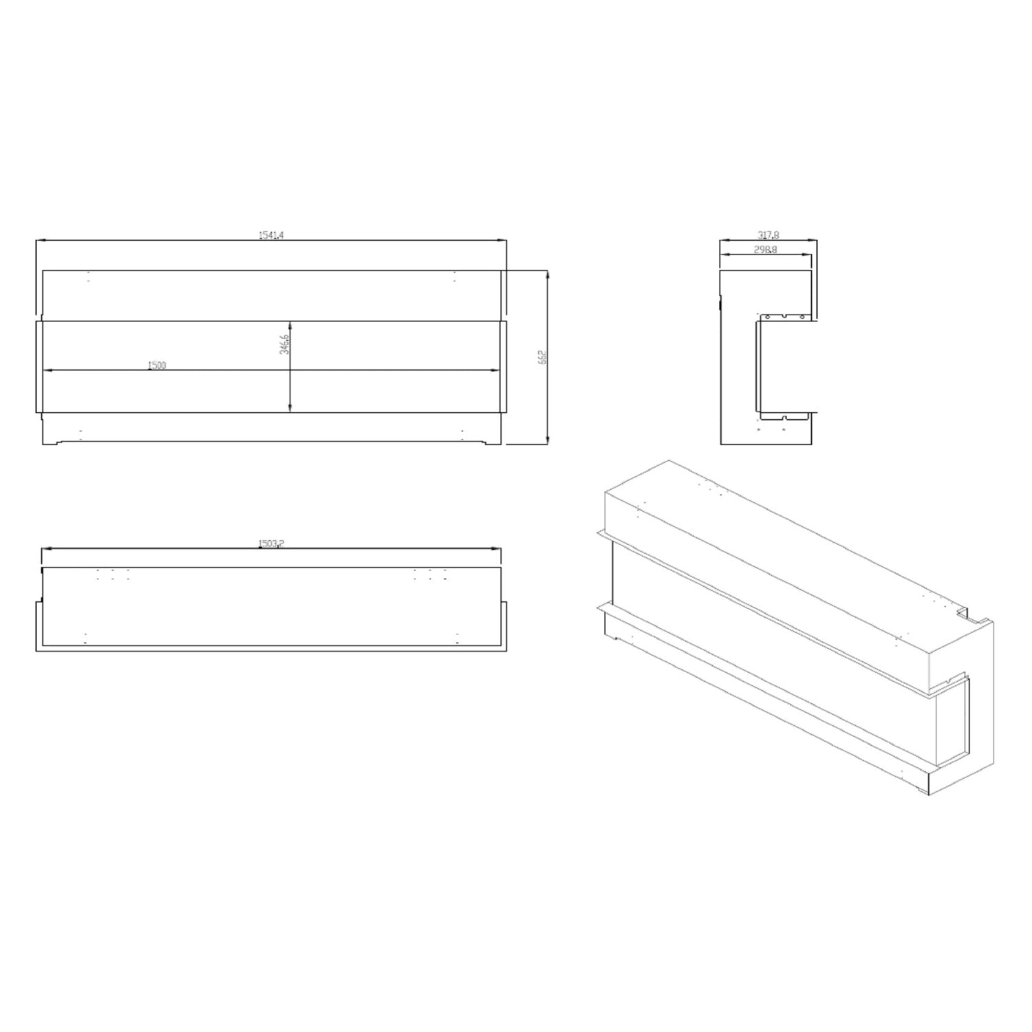 Dimplex - Chimenea eléctrica empotrada Vivente Plus 150
