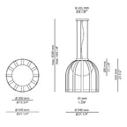 Estiluz - Bols T-4024X lampada a sospensione per esterni