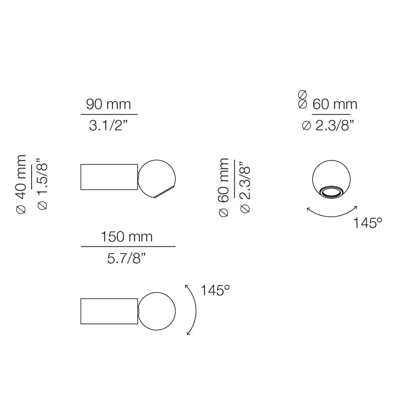Estiluz - COMPASS A-4070 LED-Wandleuchte