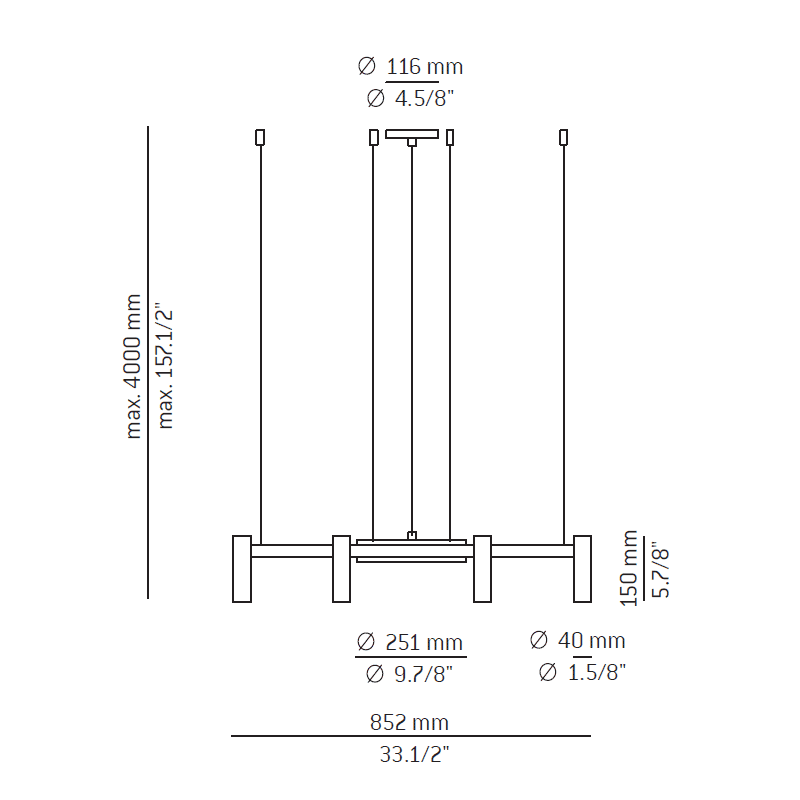 Estiluz - Laverd T-3805 Pendelleuchte