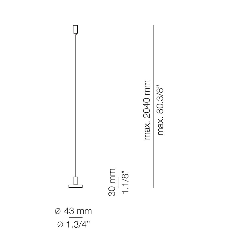 Estiluz - MOOD M-4065 LED-Pendelleuchte mit Decken Support