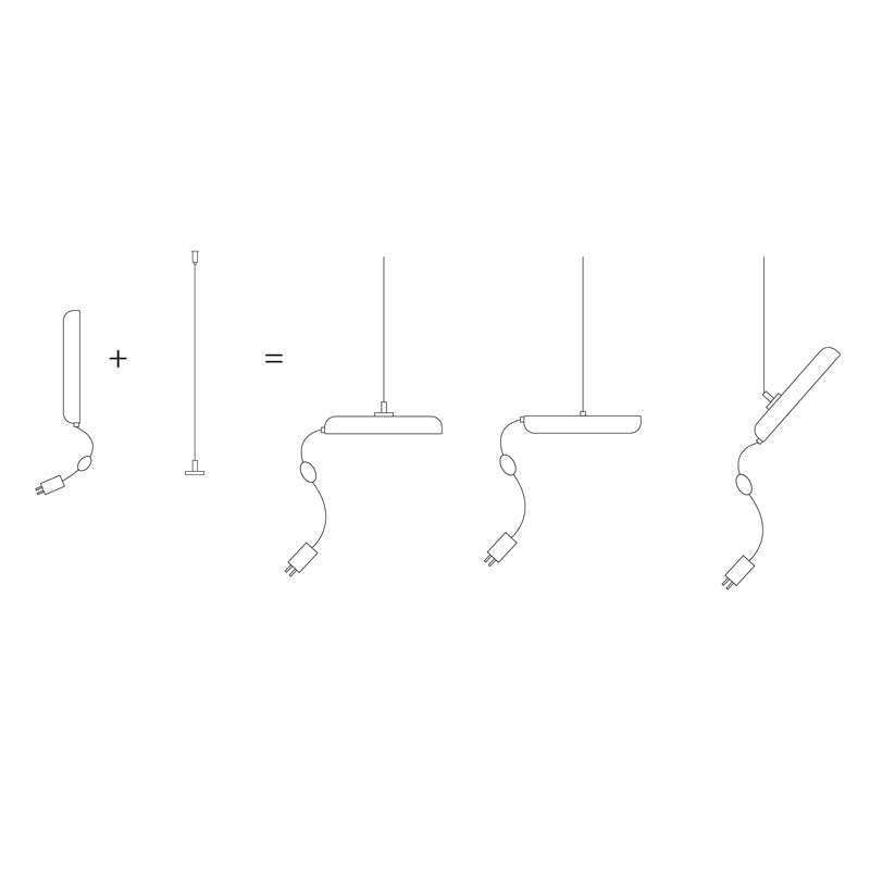 Estiluz - MOOD M-4065 LED-Pendelleuchte mit Decken Support