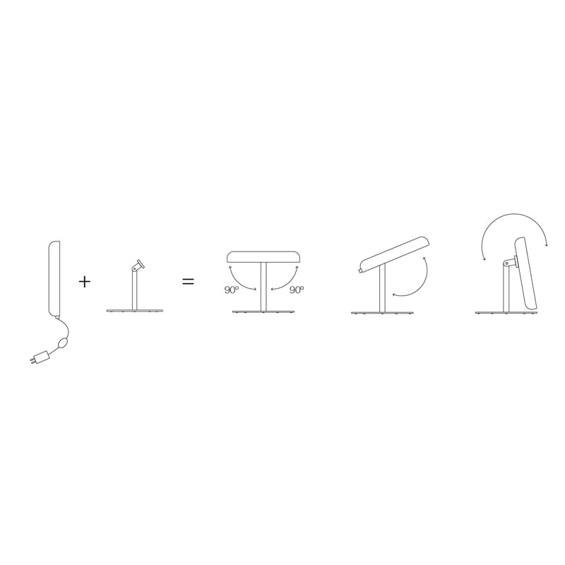 Estiluz - MOOD M-4067 lampada da tavolo a LED con supporto per il tavolo