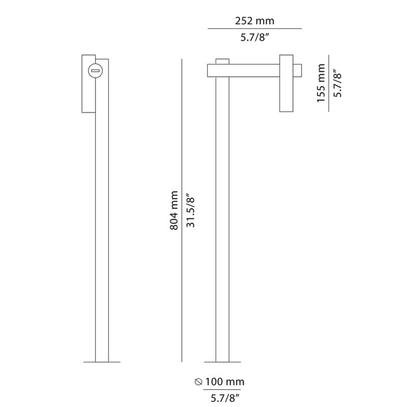 Estiluz - Outdoor Floor Lamp Frame P-4054X