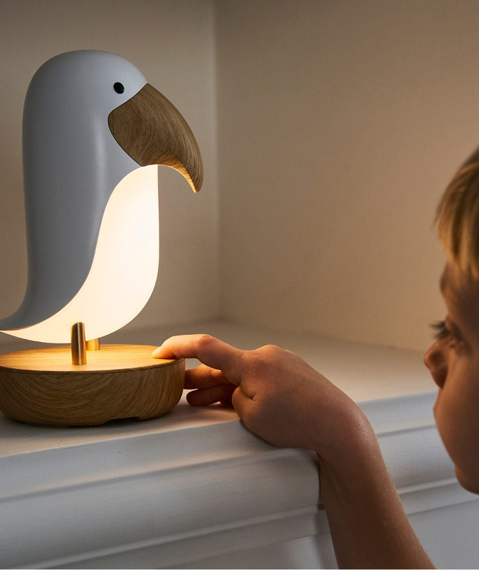 Lamp met luidspreker - Witte Vogel