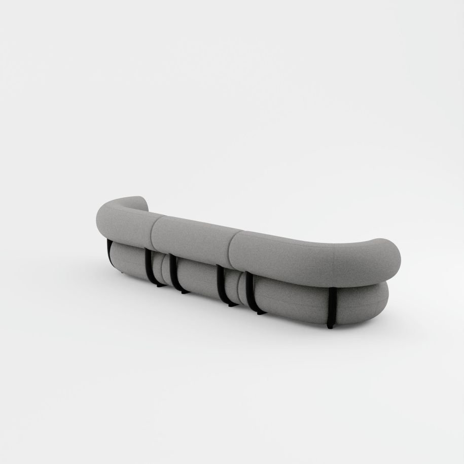 Tom Dixon - Dikke 3-zitter bank Medium Grijs