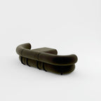 Tom Dixon - Divano modulare a forma di L grassa in velluto verde abete