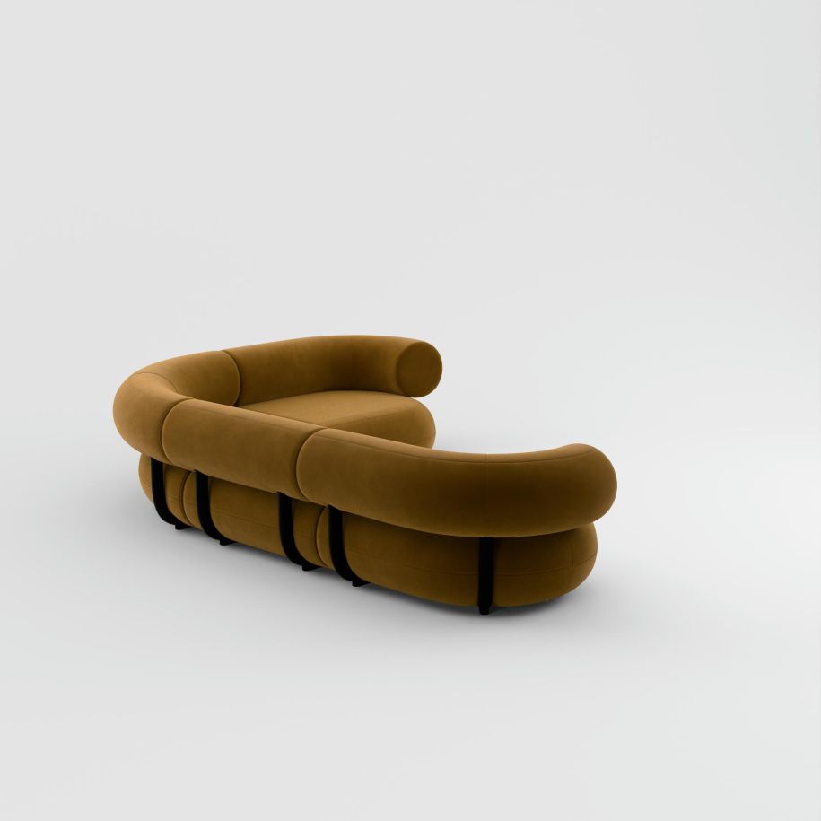 Tom Dixon - Fat Corner Canapé modulaire en velours doré