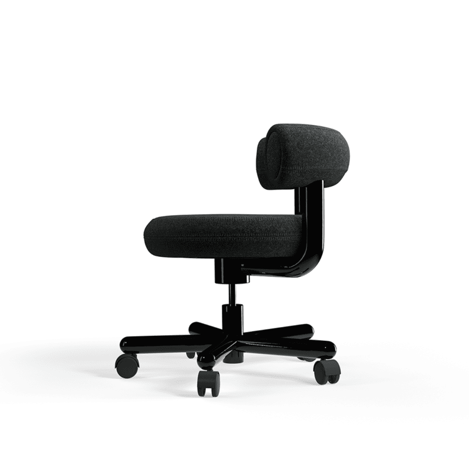 Tom Dixon - Silla de oficina Fat Kvadrat Gris oscuro