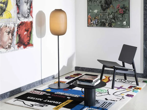 Cappellini -  Hiroi Loungesessel Esche Schwarz / Leder Schwarz