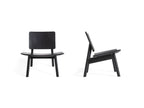 Cappellini - Hiroi Lounge Chair Eszwart / Leren Zwart