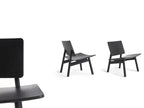Cappellini - Hiroi Lounge Chair Eszwart / Leren Zwart