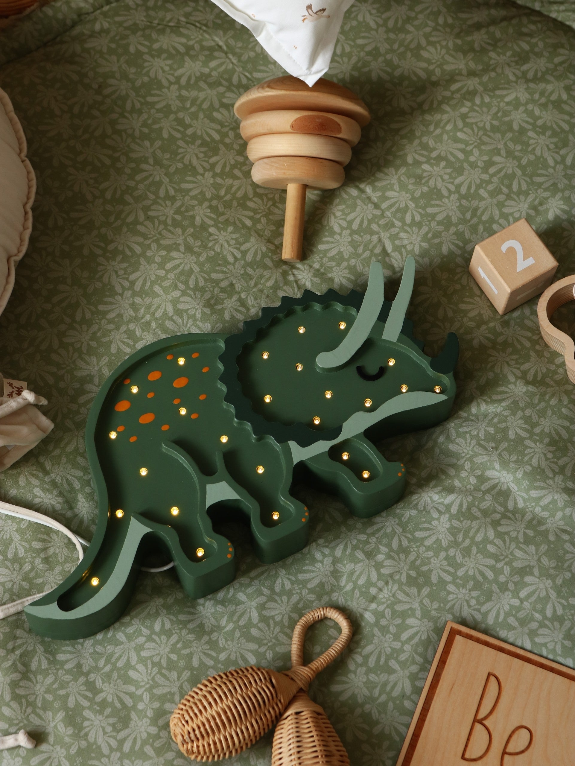 Piccola Lampada Dino Triceratopo