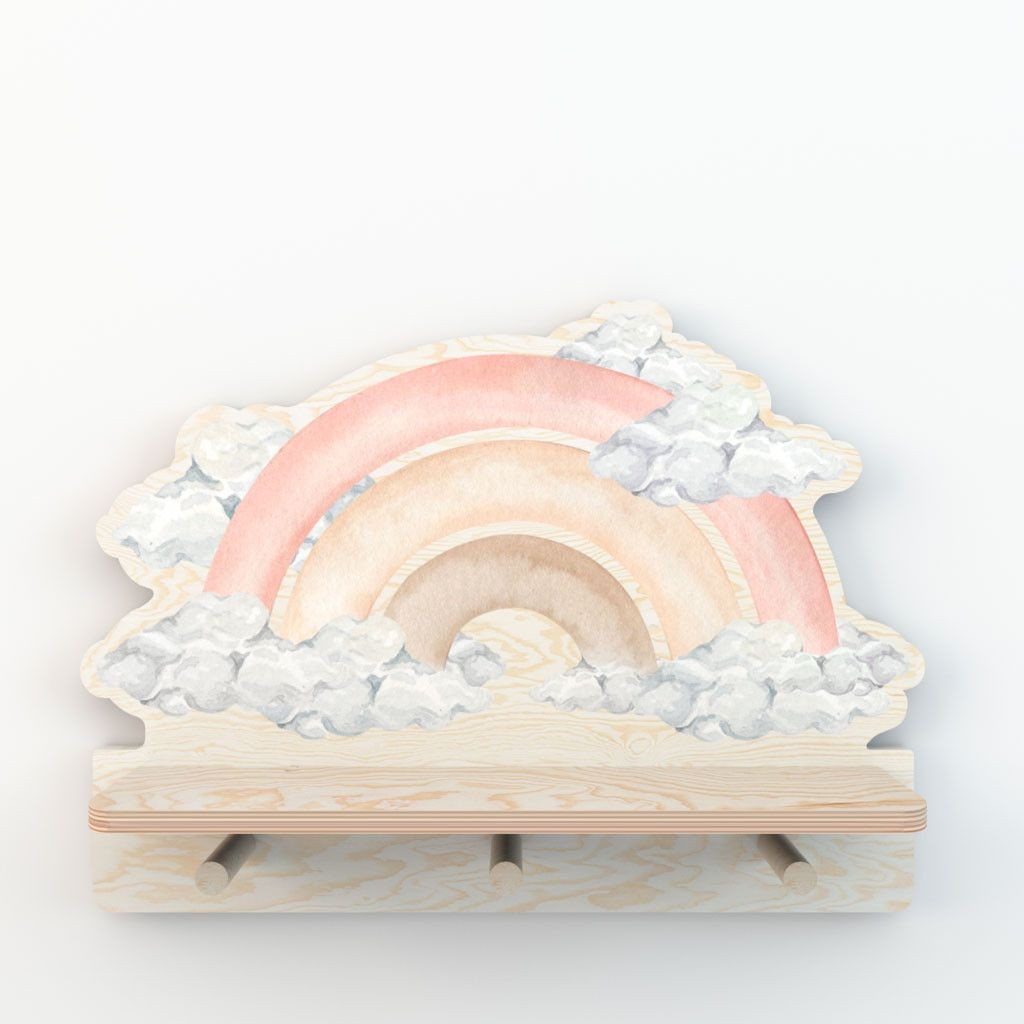 Mini Wall Shelf - Pink Rainbow