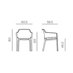 Nardi Net Gartenmöbel-Set 11-tlg. Anthrazit