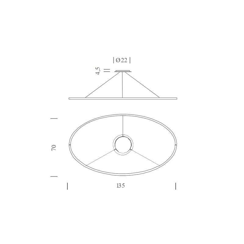 Illuminazione Nemo - Lampada a sospensione LED Ellisse Major Downlight