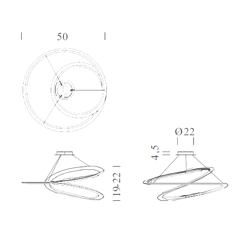 Nemo Lighting - Kepler Petite LED-Pendelleuchte ø 50 cm
