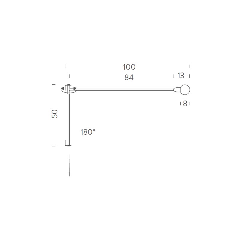 Nemo Lighting - Mini Potence Pivotante Wandleuchte
