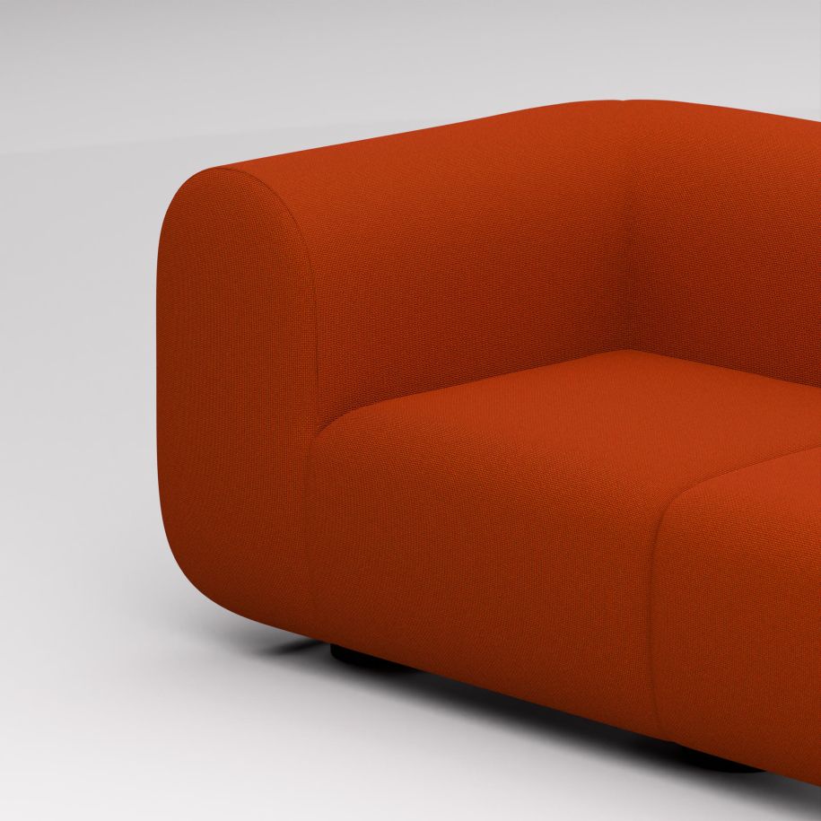 Tom Dixon - 3-Seater Sofa Plump Orange
