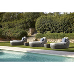 Point - Table d’appoint patrimoniale en osier / teck