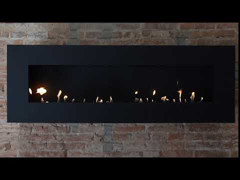 Icone Incendi - Nero Wall Fireplace 1150