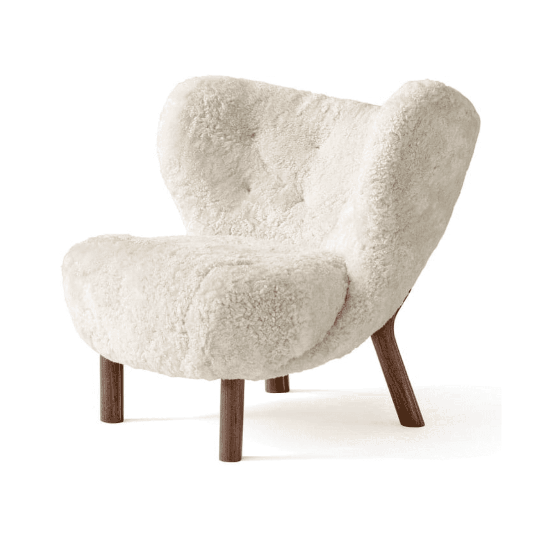 &Tradition - Little Petra Chair Walnut / Sheepskin Moonlight