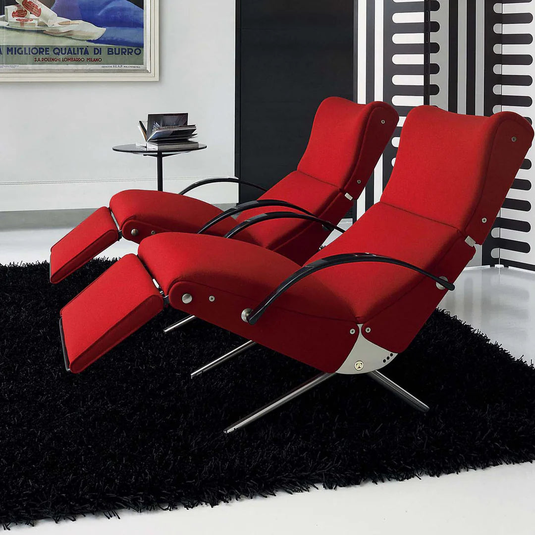 Tecno Spa - P40 Roter Loungesessel von Osvaldo Borsani