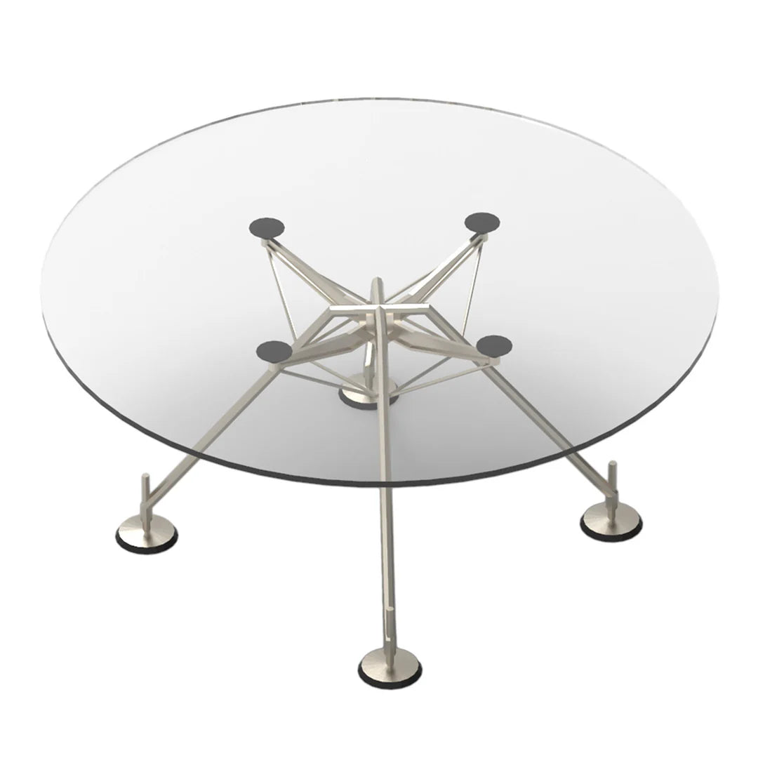 Tecno Spa - Nomos Runder Tisch aus Glas von Norman Foster