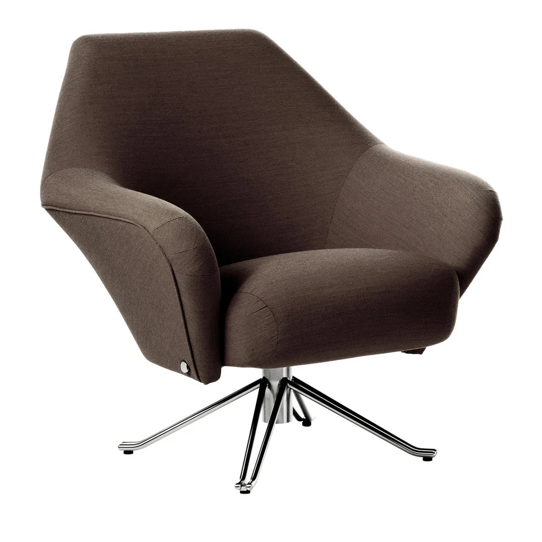Tecno Spa - P32 Brauner drehbarer Sessel von Osvaldo Borsani
