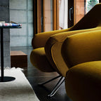 Tecno Spa - P32 Gelber drehbarer Sessel von Osvaldo Borsani