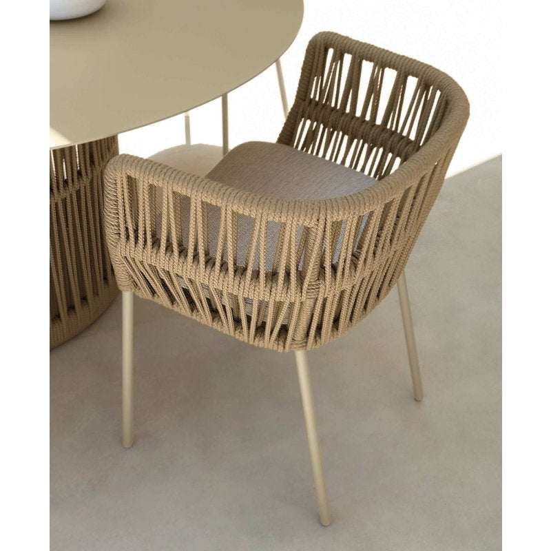 Talenti - Chaise de jardin Cliff avec tisserie, rembourrage