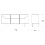 Tonin Casa - CORAL T8632S Designer Sideboard 220 cm