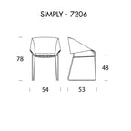 Tonin Casa - SIMPLY T7206A stoel met zadelleer bekleding