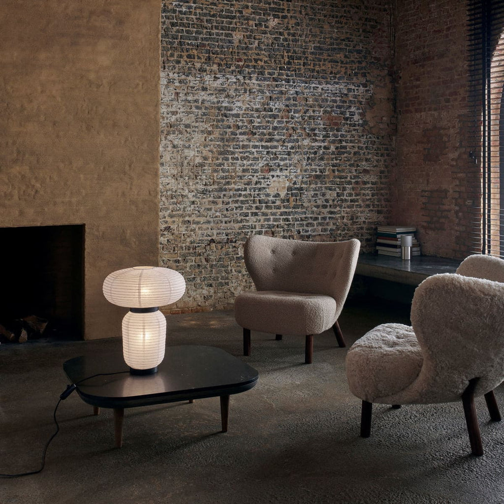 &Tradition - Fly Coffee Table 120x120 Smoked Oak/Marble