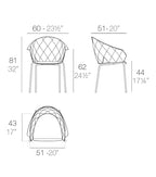 Vondom - Set di 4 Vasi Poltrona