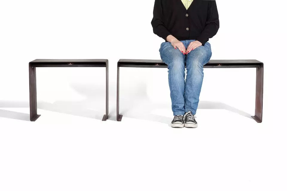 Progettazione della stanza - panca riscaldata in acciaio