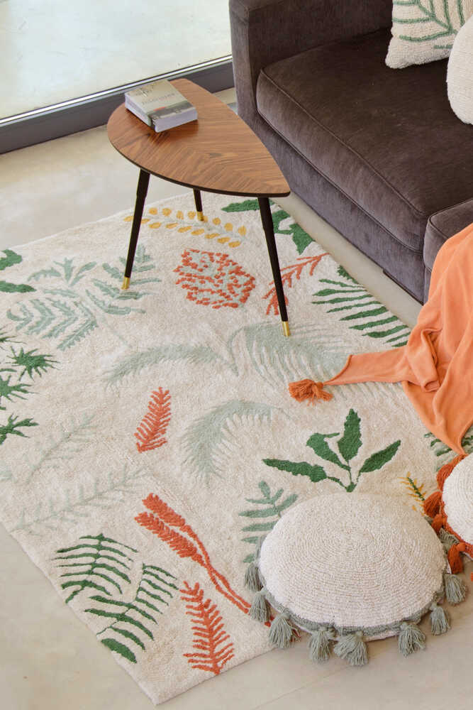 Lorena kanalen - Wasbaar tapijt Botanische Planten 140 x 200 cm