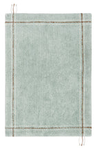 Tapis de cuisine lavable bleu sauge, 90x130 cm