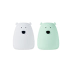 Set van 2 mini-bear lampen - wit en arctisch groen