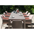 Set di mobili da giardino Nardi Net 9 pz. con tavolo 210/280x100cm Taupe