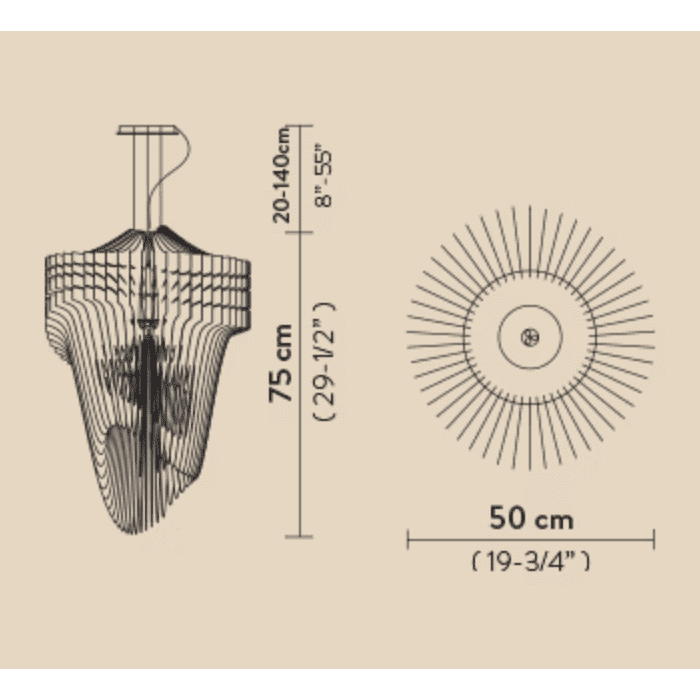 Slamp - ARIA GOLD Small Pendant Light